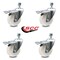 Service Caster 4 Inch Nylon Swivel 10mm Threaded Stem Caster Set with Total Lock Brake SCC SCC-TSTTL20S414-NYS-M1015-4 - alternate 4